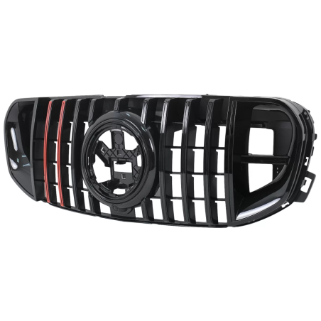 Griglia anteriore con rosso Insertion compatibile con Mercedes GLS SUV X167 (2019-2023) GTR design (