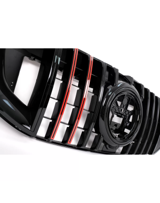 Griglia anteriore con rosso Insertion compatibile con Mercedes GLS SUV X167 (2019-2023) GTR design (