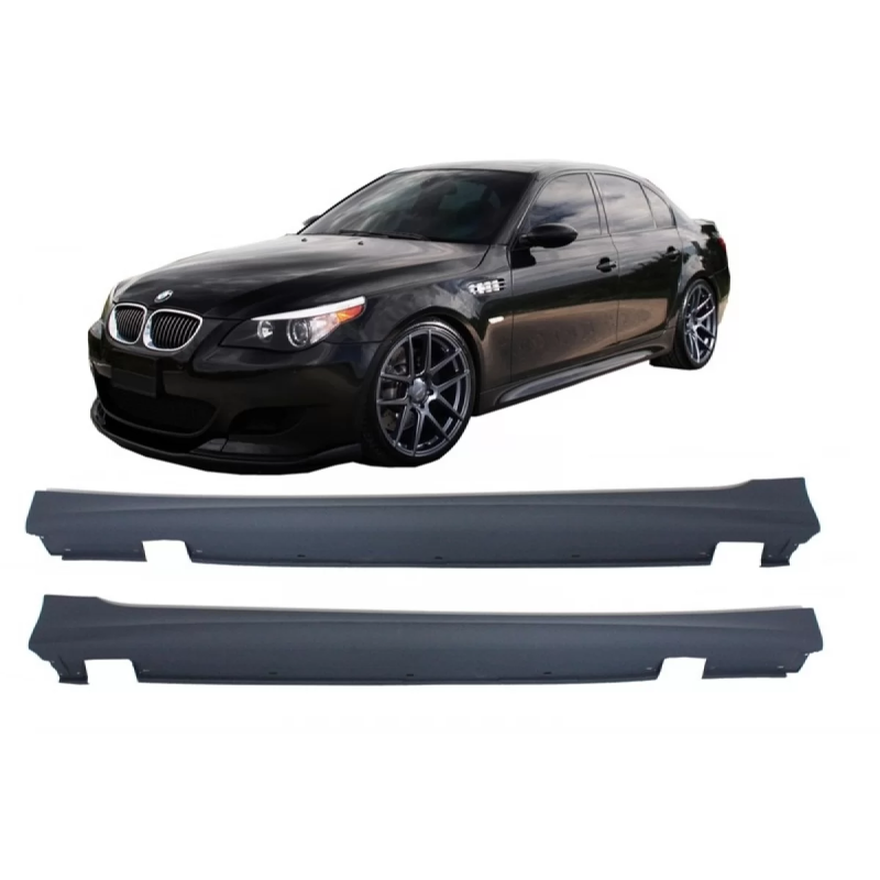 Minigonne laterali compatibile con BMW 5 Serie E60 E61 (2003-2011) LCI pre-restyling look M-Technik 