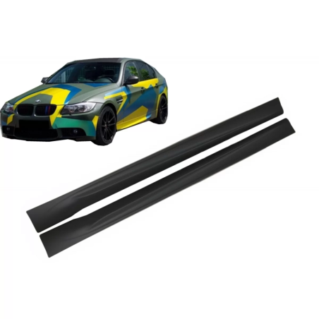 Minigonne laterali compatibile con BMW E90 E91 3 Serie (2004-2011) LCI pre-restyling M-Technik (Cod.
