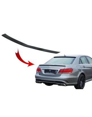 Spoiler baule compatibile con Mercedes Classe E W212 (2009-2016) design Facelift nero lucido (Cod. K
