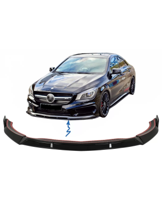 Spoiler paraurti anteriore Lip compatibile con Mercedes CLA45 C117 X117 (2013-2016) Glossy nero (Cod