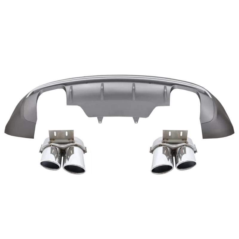 Spoiler diffusore sottoparaurti posteriore Double Outlet compatibile con Audi Q5 8R Facelift (2013-2