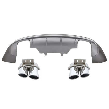 Spoiler diffusore sottoparaurti posteriore Double Outlet compatibile con Audi Q5 8R Facelift (2013-2