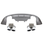 Spoiler diffusore sottoparaurti posteriore Double Outlet compatibile con Audi Q5 8R Facelift (2013-2
