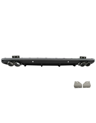 Spoiler diffusore sottoparaurti posteriore Double Outlet compatibile con Audi Q5 8R Facelift (2013-2