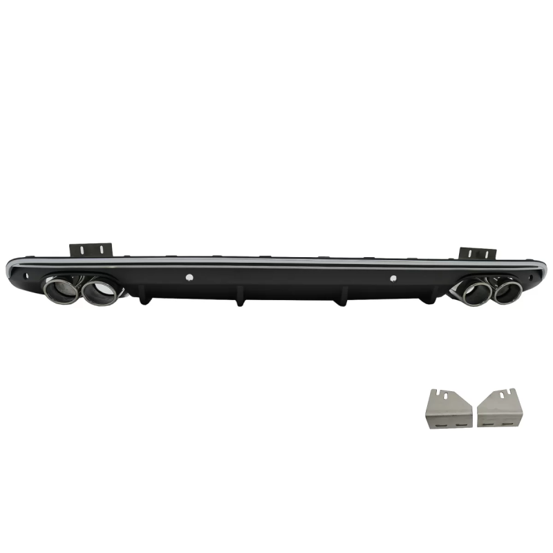 Spoiler diffusore sottoparaurti posteriore Double Outlet compatibile con Audi Q5 8R Facelift (2013-2
