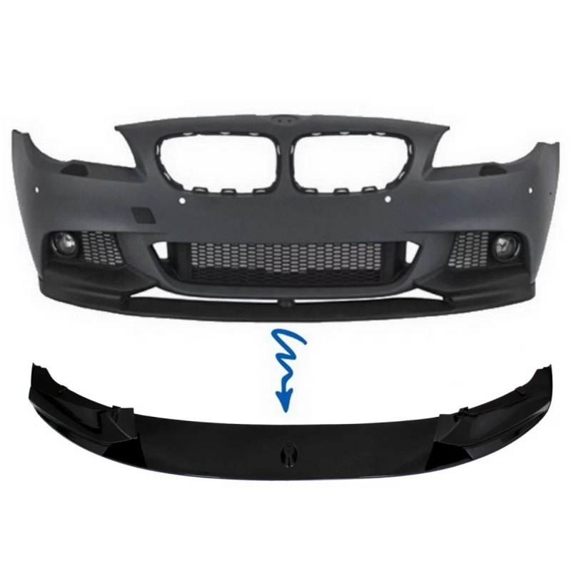 Spoiler paraurti anteriore Lip compatibile con BMW 5 Serie F10 F11 Berlina Touring (2011-2017) M des