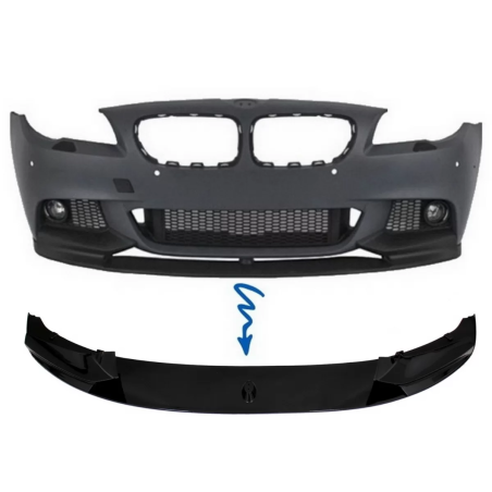 Spoiler paraurti anteriore Lip compatibile con BMW 5 Serie F10 F11 Berlina Touring (2011-2017) M des