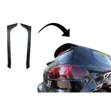 Spoiler tetto Add On Trunk Wing compatibile con VW Golf 7 (2012-2017) GTI design nero lucido (Cod. K