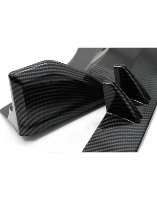 Spoiler paraurti anteriore Lip compatibile con Audi A4 B9 8W S-Line (2016-2018) look carbonio Add-On