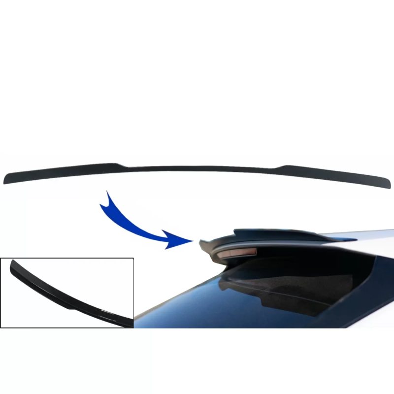 Spoiler tetto Cap compatibile con Audi Q8 SUV (2018-in poi) Sport design nero lucido Add-On (Cod. K-