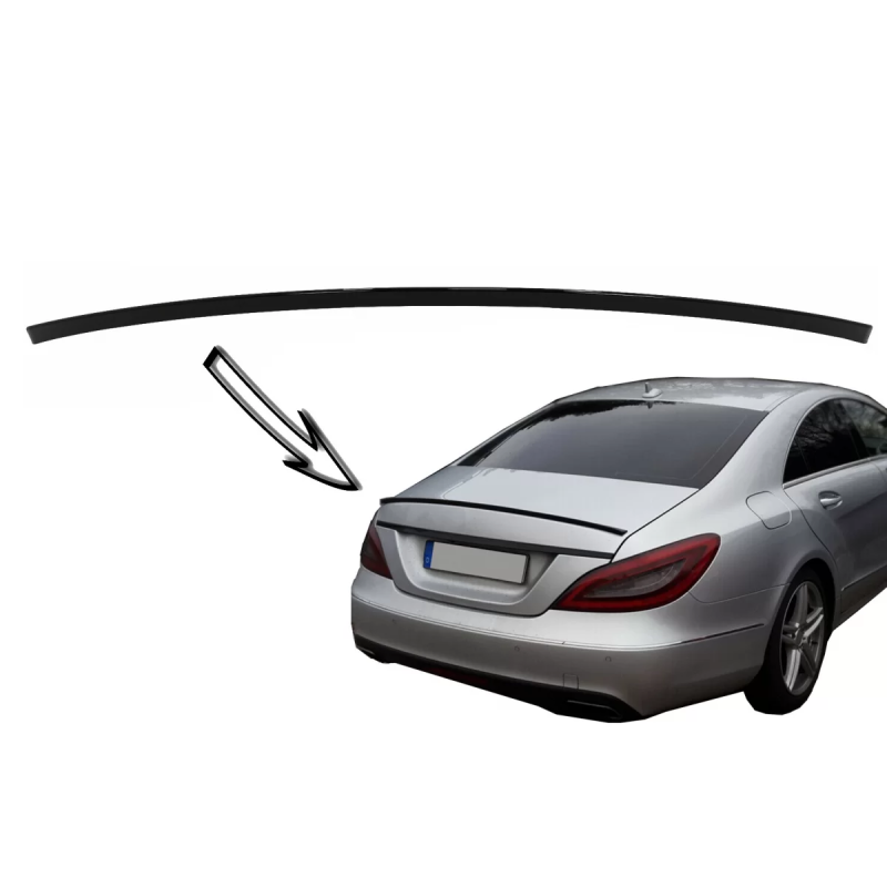 Spoiler baule compatibile con Mercedes CLS Classe W218 Berlina (2010-2018) nero lucido (Cod. K-TSMBW