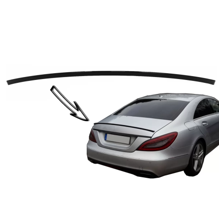 Spoiler baule compatibile con Mercedes CLS Classe W218 Berlina (2010-2018) nero lucido (Cod. K-TSMBW