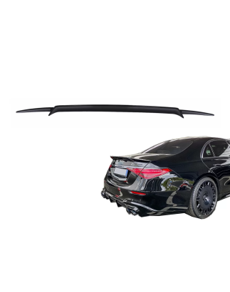 Spoiler baule compatibile con Mercedes S-Classe W223 Berlina (2020-in poi) nero lucido (Cod. K-TSMBW