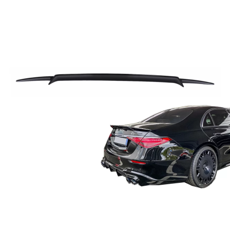 Spoiler baule compatibile con Mercedes S-Classe W223 Berlina (2020-in poi) nero lucido (Cod. K-TSMBW