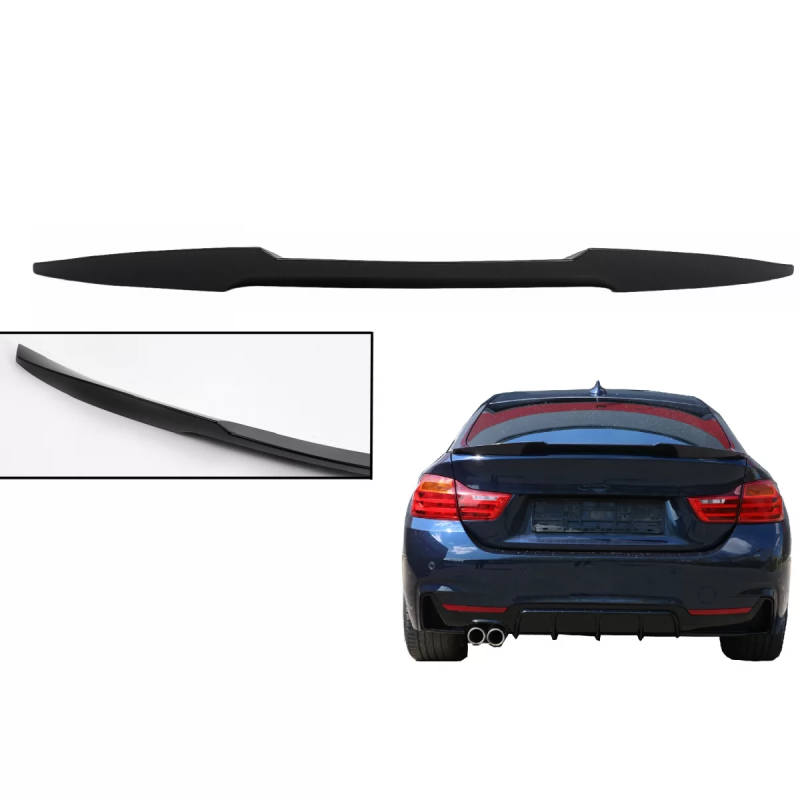 Spoiler baule compatibile con BMW 4 Serie Gran F36 (2014-2019) M4 design nero (Cod. K-TSBMF36M4CSMBN
