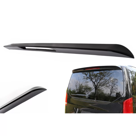 Spoiler tetto compatibile con Mercedes Classe V W447 (2014-04.2024) & EQV (2020-) Shiny nero (Cod. K