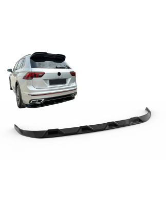 Spoiler paraurti posteriore Lip compatibile con VW Tiguan II Mk2 R/ R Line Facelift (2020-2024) nero