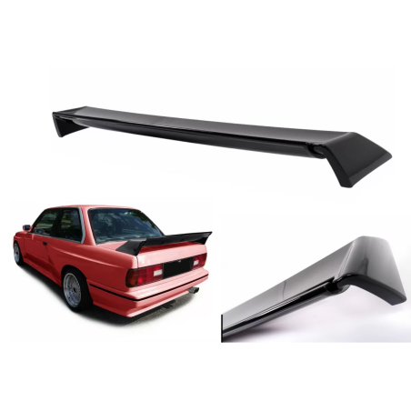 Spoiler baule Wing compatibile con BMW 3 Serie E30 Berlina Cabrio (1982-1992) nero lucido (Cod. K-TS