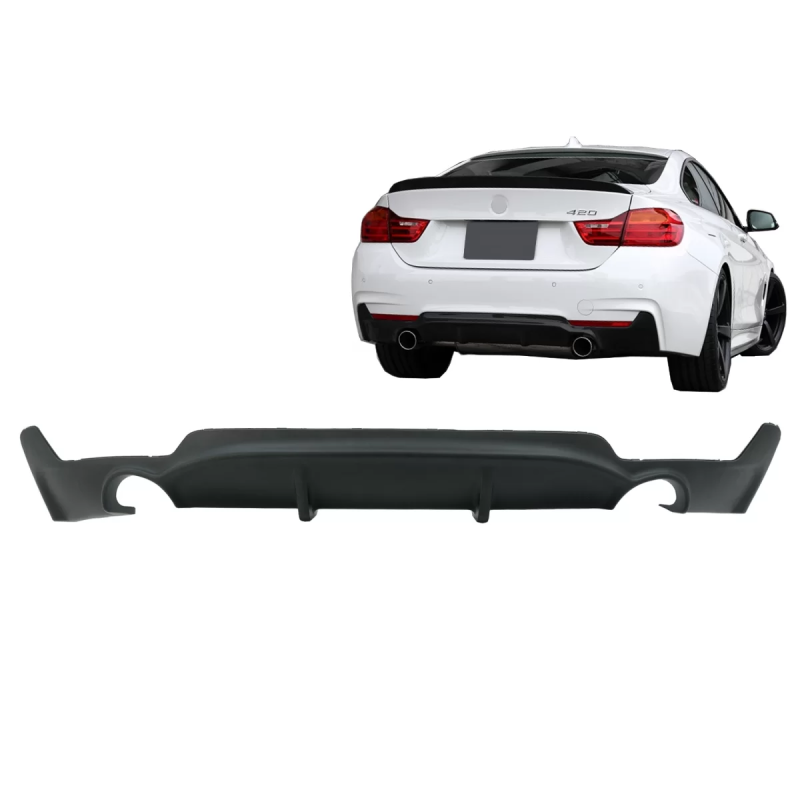 Paraurti posteriore Diffusore compatibile con BMW 4 Serie F32 F33 F36 (2013-) Cabrio M Performance d