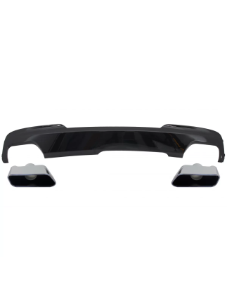Double Outlet Diffusore d'aria Brilliant nero Edition con Terminali di scarico Sport M-Tech 550i des