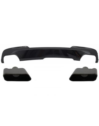 Double Outlet Diffusore d'aria Terminali di scarico nero Edition Sport M-Tech 550i design compatibil