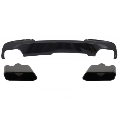Double Outlet Diffusore d'aria Terminali di scarico nero Edition Sport M-Tech 550i design compatibil