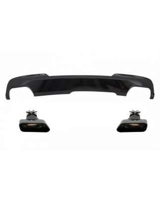 Double Outlet Diffusore d'aria Brilliant nero Edition con Terminali di scarico Sport M-Tech 550i V8 