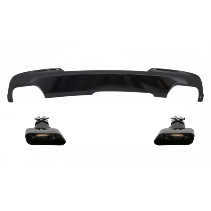 Double Outlet Diffusore d'aria Brilliant nero Edition con Terminali di scarico Sport M-Tech 550i V8 