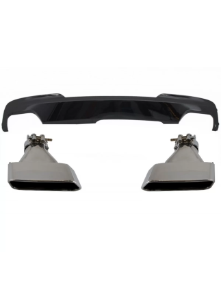Double Outlet Diffusore d'aria Brilliant nero Edition compatibile con BMW F10 F11 (2011-2017) con Te