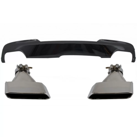 Double Outlet Diffusore d'aria Brilliant nero Edition compatibile con BMW F10 F11 (2011-2017) con Te