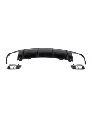 Paraurti posteriore Diffusore d'aria con Ehaust Terminali di scarico compatibile con Mercedes CLA W1