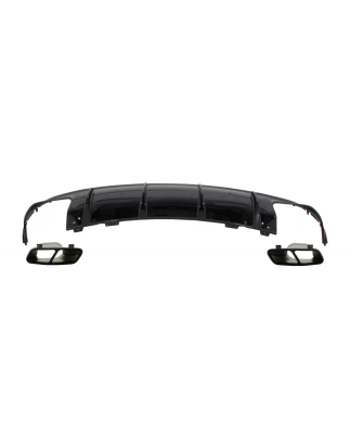 Paraurti posteriore Diffusore d'aria con Terminali di scarico compatibile con Mercedes CLA W117 X117