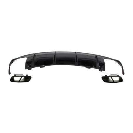 Paraurti posteriore Diffusore d'aria con Terminali di scarico compatibile con Mercedes CLA W117 X117