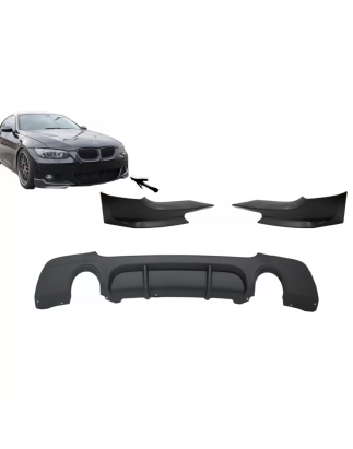 Paraurti posteriore Diffusore con Splitters compatibile con BMW E92 3 Serie (2006-2010) M Performanc