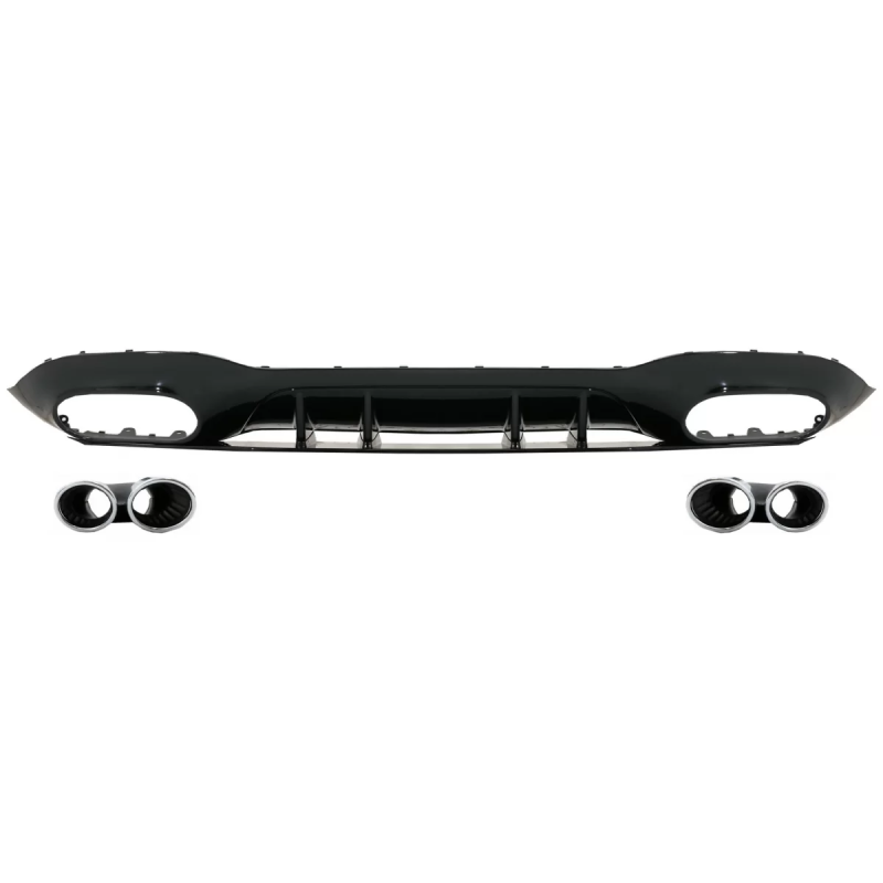Paraurti posteriore Spoiler Diffusore compatibile con Mercedes A-Classe V177 Berlina (2018-) cromato