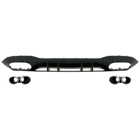 Paraurti posteriore Spoiler Diffusore compatibile con Mercedes A-Classe V177 Berlina (2018-) cromato
