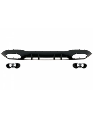Diffusore posteriore con Front Side Vents and Flaps Side Fins compatibile con Mercedes A-Classe V177