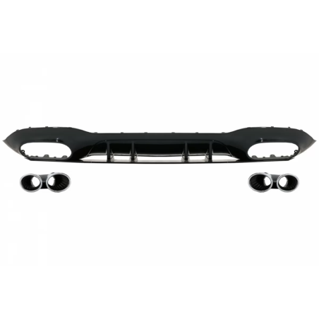 Diffusore posteriore con Front Side Vents and Flaps Side Fins compatibile con Mercedes A-Classe V177