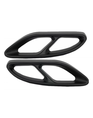 Nero Terminali di scarico Covers compatibile con Mercedes C-Classe W205 S65 E65 GLE W166 X166 GLC W2