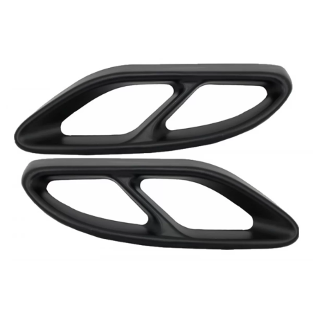 Nero Terminali di scarico Covers compatibile con Mercedes C-Classe W205 S65 E65 GLE W166 X166 GLC W2