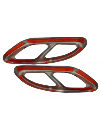 Nero Terminali di scarico Covers compatibile con Mercedes C-Classe W205 S65 E65 GLE W166 X166 GLC W2