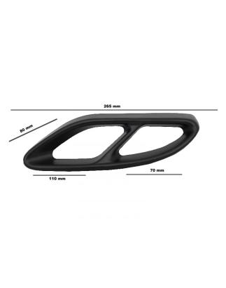 Nero Terminali di scarico Covers compatibile con Mercedes C-Classe W205 S65 E65 GLE W166 X166 GLC W2