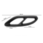 Nero Terminali di scarico Covers compatibile con Mercedes C-Classe W205 S65 E65 GLE W166 X166 GLC W2