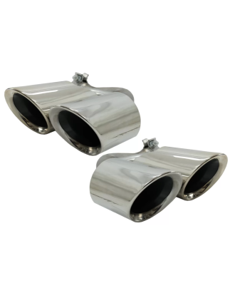 Terminali di scarico Quad compatibile con Porsche Cayenne 9Y0 SUV 3.0 (2018-in poi) in poigrade to C