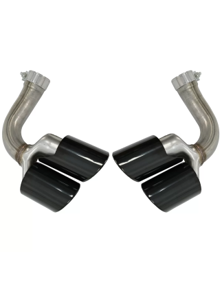 Terminali di scarico Quad compatibile con Porsche Cayenne 9Y0 SUV 3.0 (2018-in poi) in poigrade to C