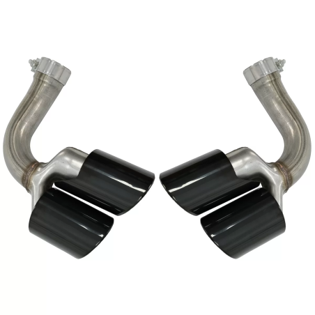 Terminali di scarico Quad compatibile con Porsche Cayenne 9Y0 SUV 3.0 (2018-in poi) in poigrade to C