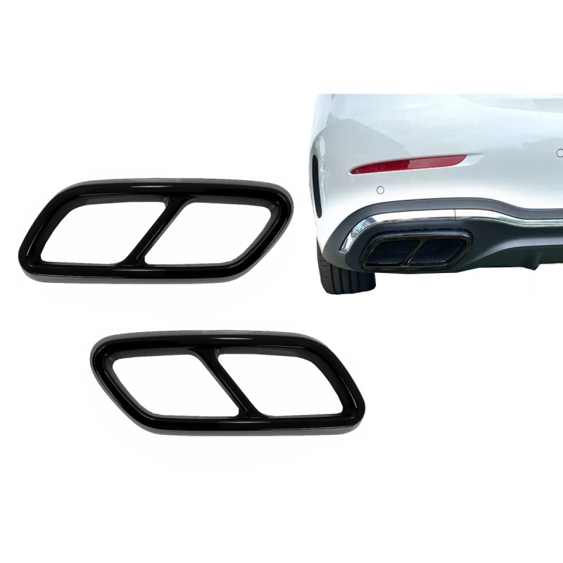 Terminali di scarico Frames compatibile con Mercedes C-Classe W206 S206 Sport Line (2021-in poi) ner