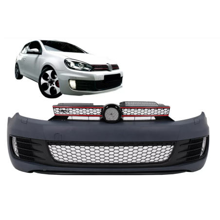 Paraurti anteriore compatibile con VW Golf VI 6 Hatchback (2008-2013) GTI look (Cod. K-FBVWG6GTI)